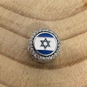 Pandora Israel Flag Charm pendant, S925 Silver Jewelry